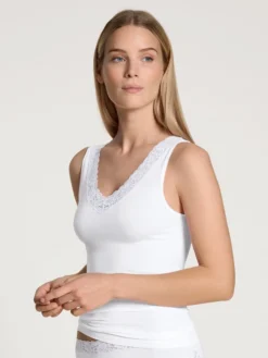 Calida Natural Comfort Lace Tank-Top Weiss
