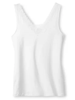 Calida Natural Comfort Lace Tank-Top Weiss -Geschenkideen Verkäufe Calida Natural Comfort Lace Top ohne Arm weiss 12652 001 5