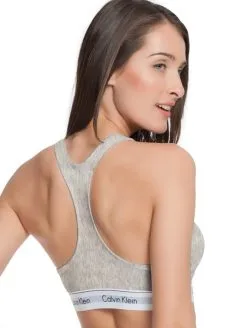 Calvin Klein Modern Cotton Bustier Mit Logobund -Geschenkideen Verkäufe Calvin Klein Modern Cotton Bustier mit Logobund grau F3785E 020 1