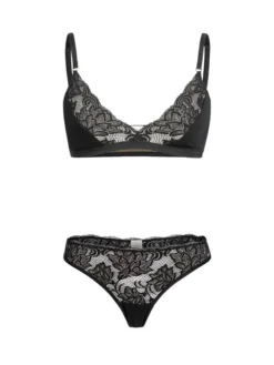 Erlich Textil Emilia BH Mit Spitze & Spitzenstring Im Set -Geschenkideen Verkäufe Erlich Textil Clara BH mit Spitze und Spitzenstring im Set schwarz 440122475050 SET 750 3