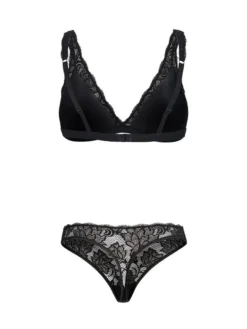 Erlich Textil Emilia Set Aus BH Und String -Geschenkideen Verkäufe Erlich Textil Emilia String aus Spitze schwarz 440123875050 SET 750 6