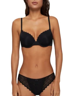 ESPRIT Feminine Micro Plunge-BH, Gepaddet -Geschenkideen Verkäufe Esprit Feminine Micro Plunge BH schwarz 991EF1T309 001 1629119586