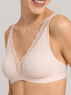 HANRO Cotton Lace Soft-BH Ohne Bügel -Geschenkideen Verkäufe Hanro Cotton Lace Soft BH ohne Buegel beige 072431 1381 3