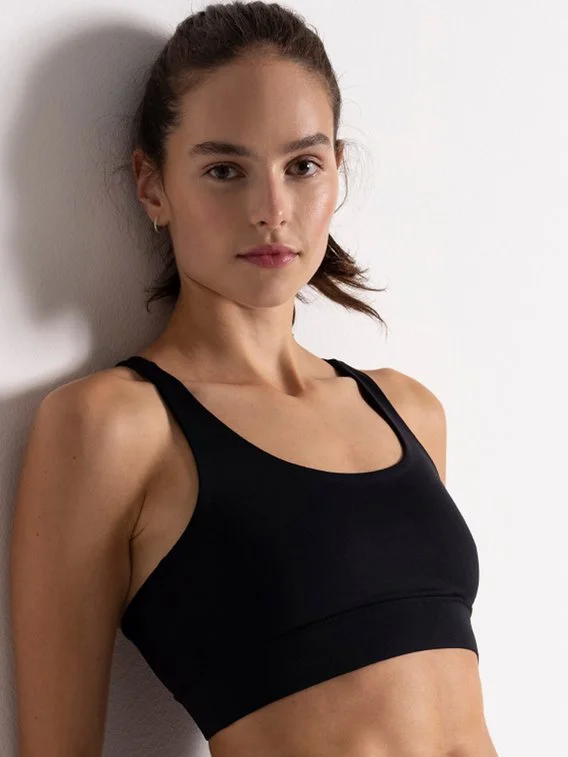 Hey Honey Tie Die Black Sport-Bustier 1 Hey Honey Tie Die Black Sport-Bustier