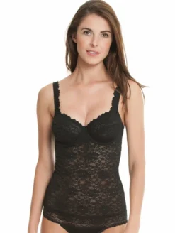 Nina Von C. Millefleurs BH Hemd Aus Elastischer Blütenspitze