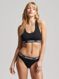 Superdry Underwear Bustier, Crop-Top Mit Multi-Logo -Geschenkideen Verkäufe Superdry Underwear Bustier Crop Top mit Multi Logo schwarz W3110357A 73A 2